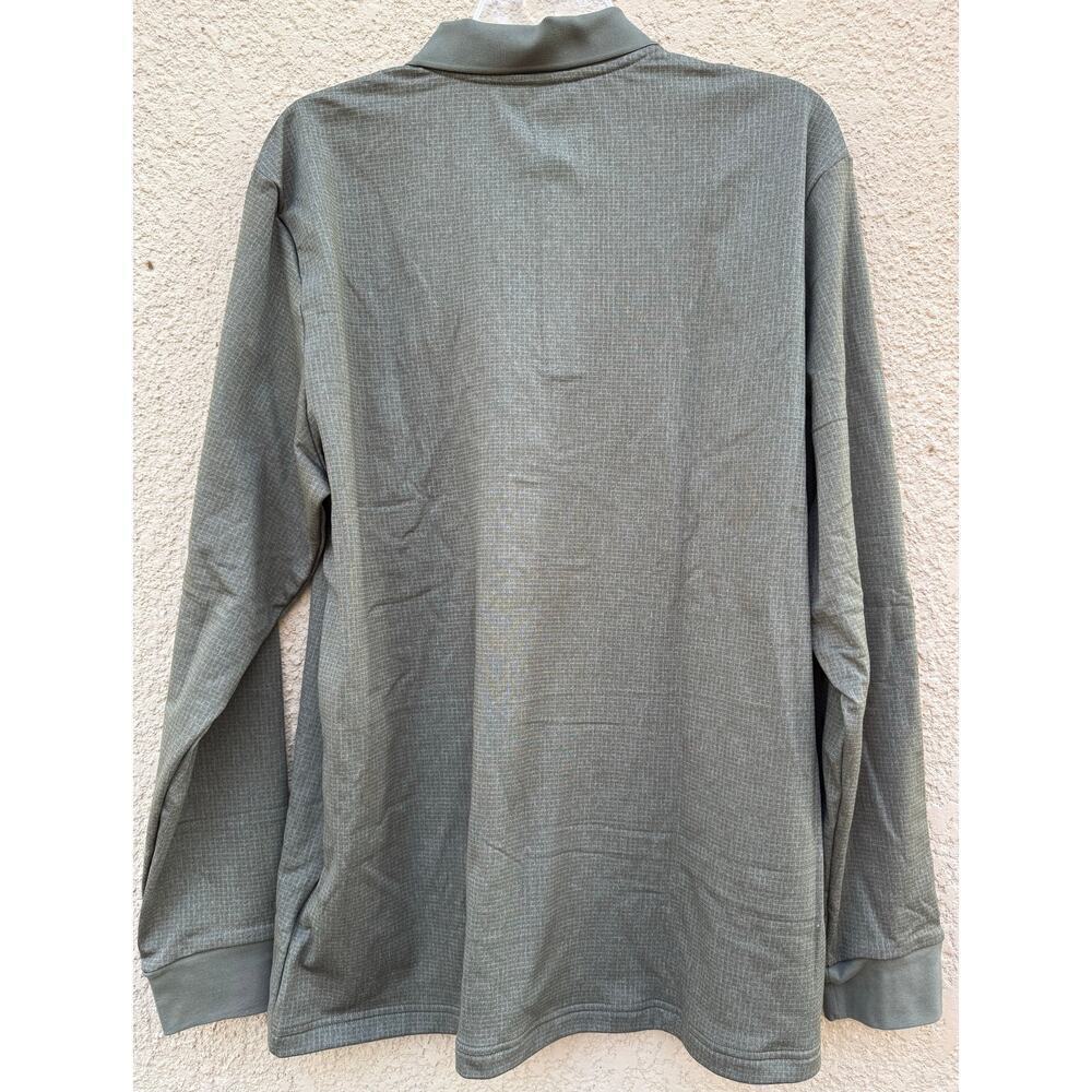 Adidas Golf Polo Olive Green Long Sleeve Medium NWT - Picture 9 of 9